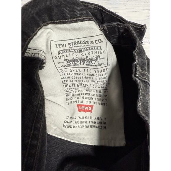 Vintage Levis Jeans Womens 13 JR (Fits 27x30) Black 512 Slim Tapered Denim 90s - Picture 6 of 8